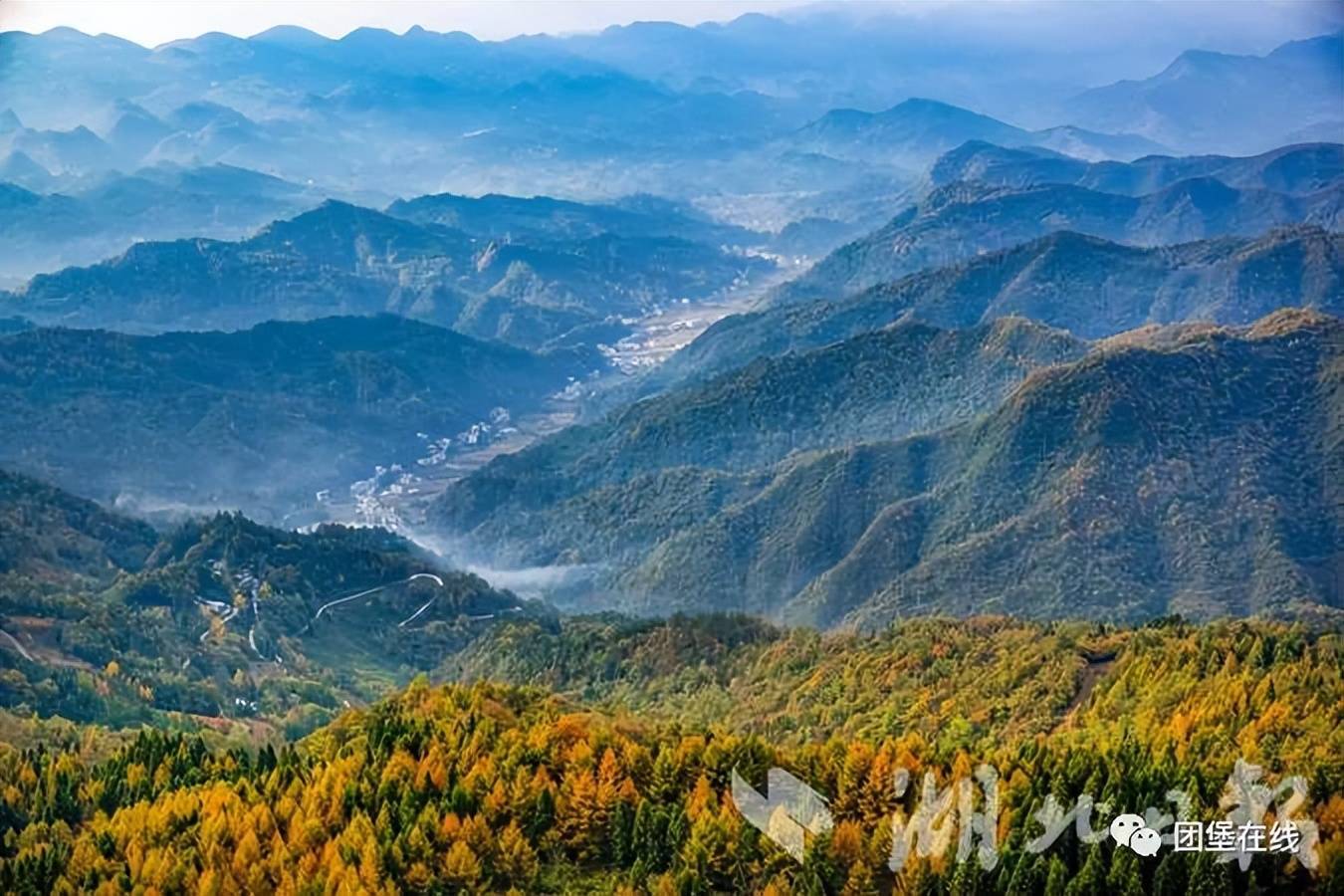 绝顶晚秋金字山_秋色_群山_小路