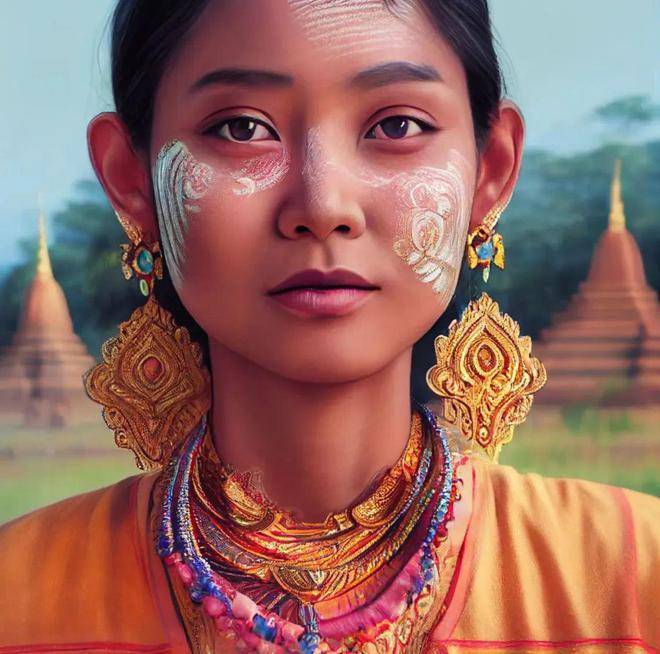 缅甸_特纳卡_女性