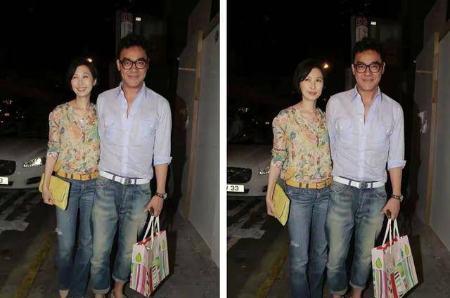 港姐老婆52岁美得惊艳,刘哥好眼光_郭葛明_衬衫_牛仔裤