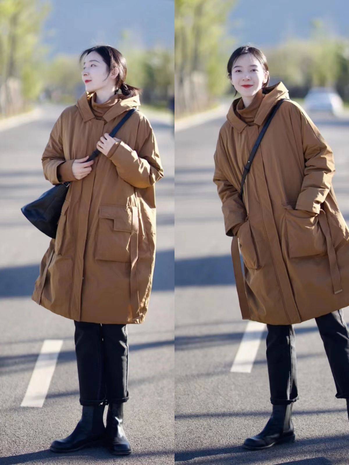 今冬的大衣,羽绒服越长越时髦,与长裤这样搭,保暖舒适又耐看 _时尚_舞
