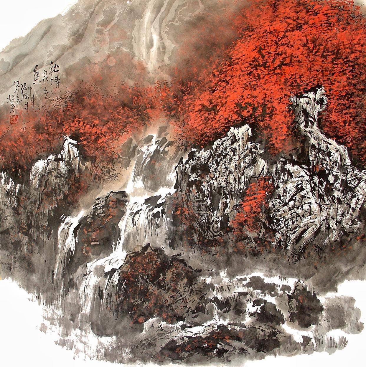 自然的灵动之美:读张际才的当代写意山水画_cmx_画面_艺术