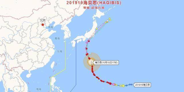 之前的卫星地图显示,海贝思将以"c型"轨迹在太平洋上绕一个大圈后登陆