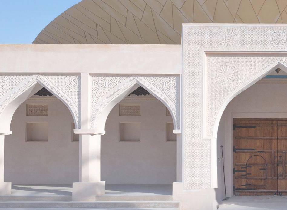 展览路线的最后一站是一座经过修缮的古老皇宫,这里曾是现代卡塔尔