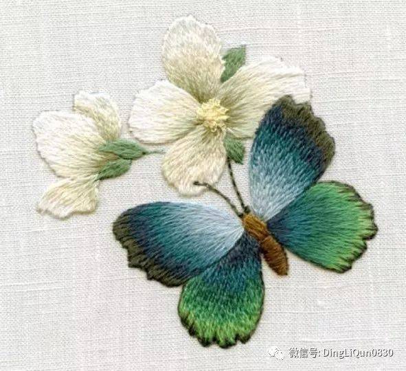 【心生绣娘】缎面绣和长短针法绣详细教程及作品欣赏_刺绣_一针_效果