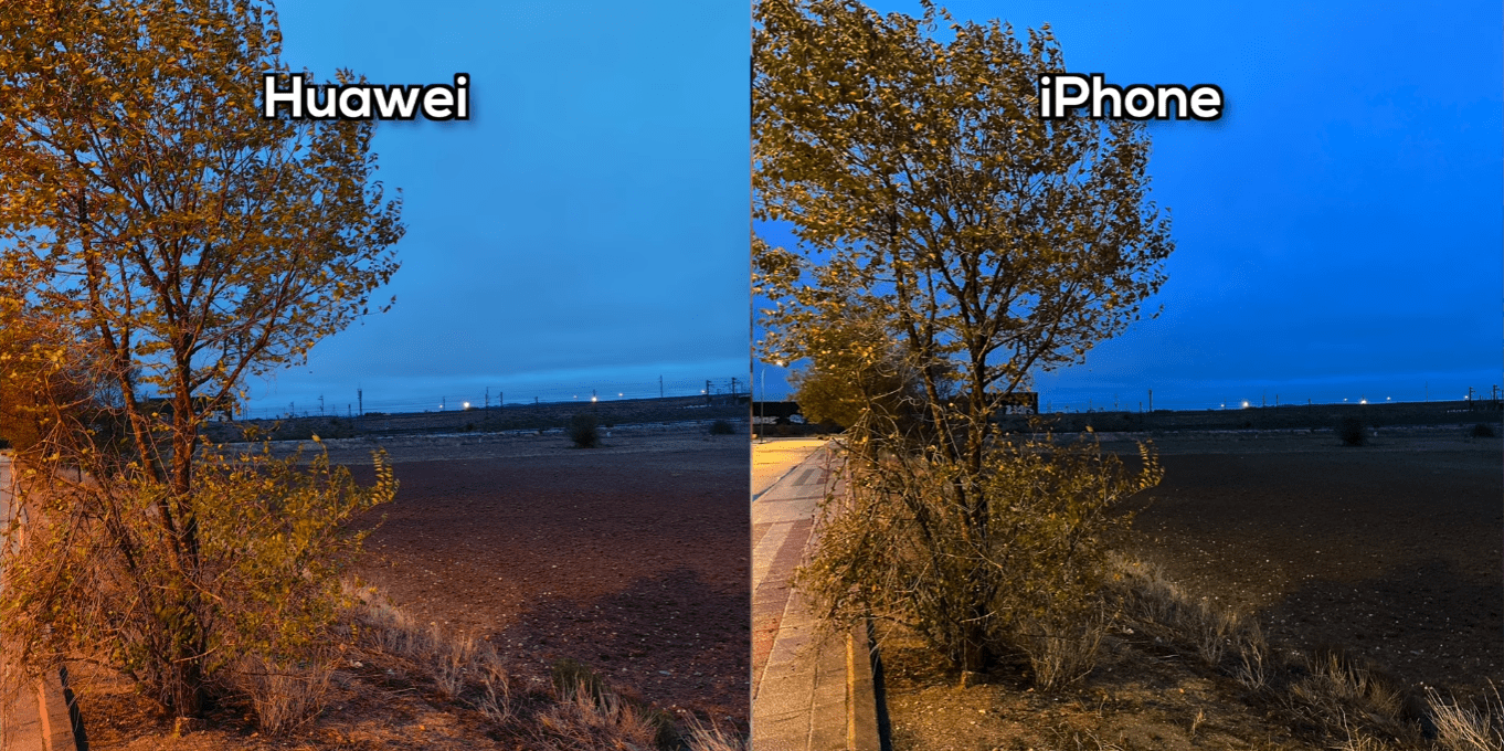 华为mate50pro对比苹果14promax,同样是机皇,夜景拍照差异很大_iphone