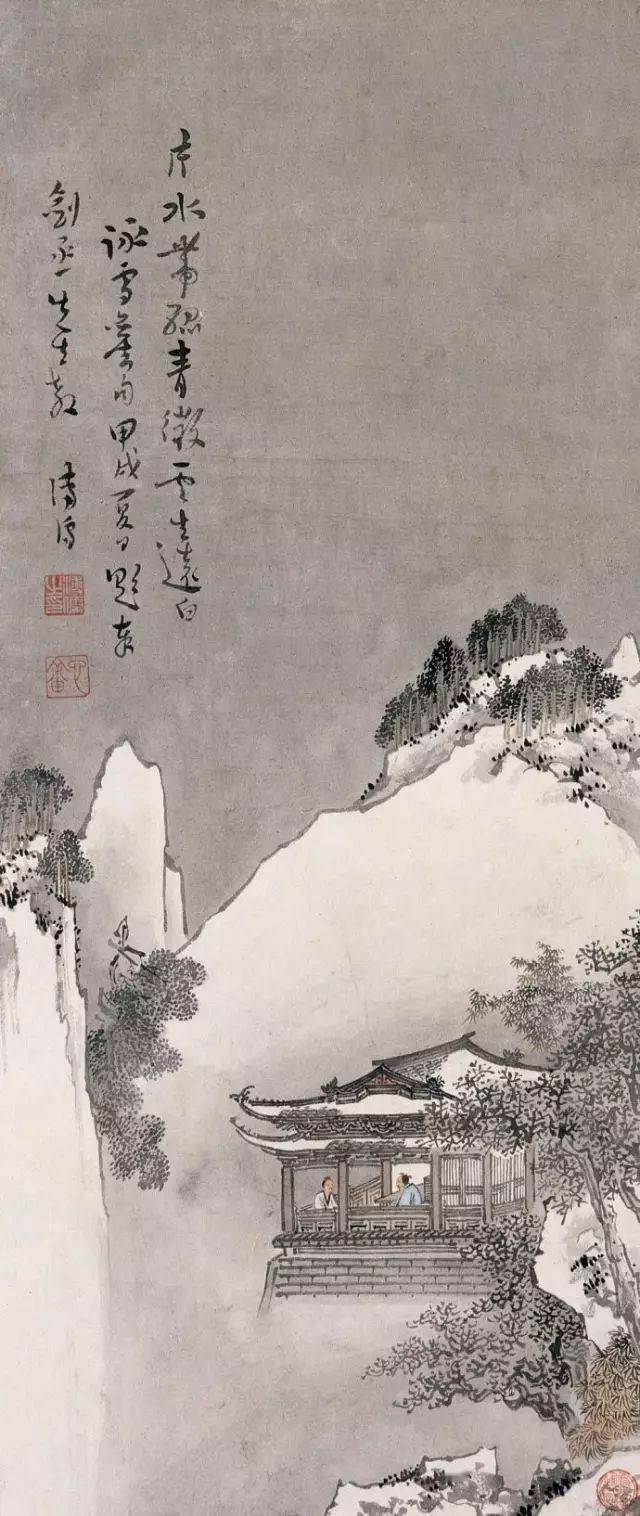 大雪,看溥儒画的雪景,美得心动_叶子黄_书画_山水