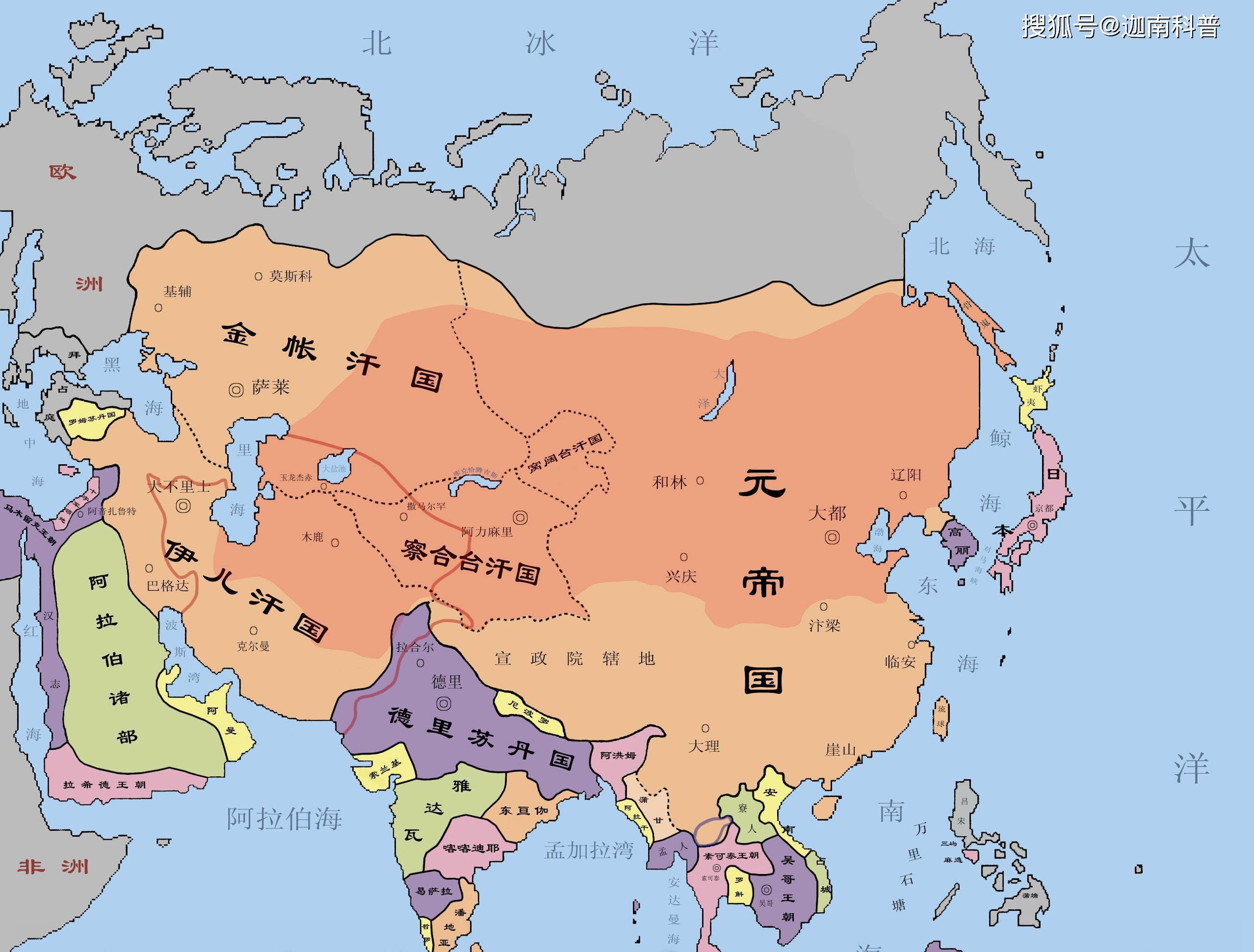 中国元朝国土面积图片