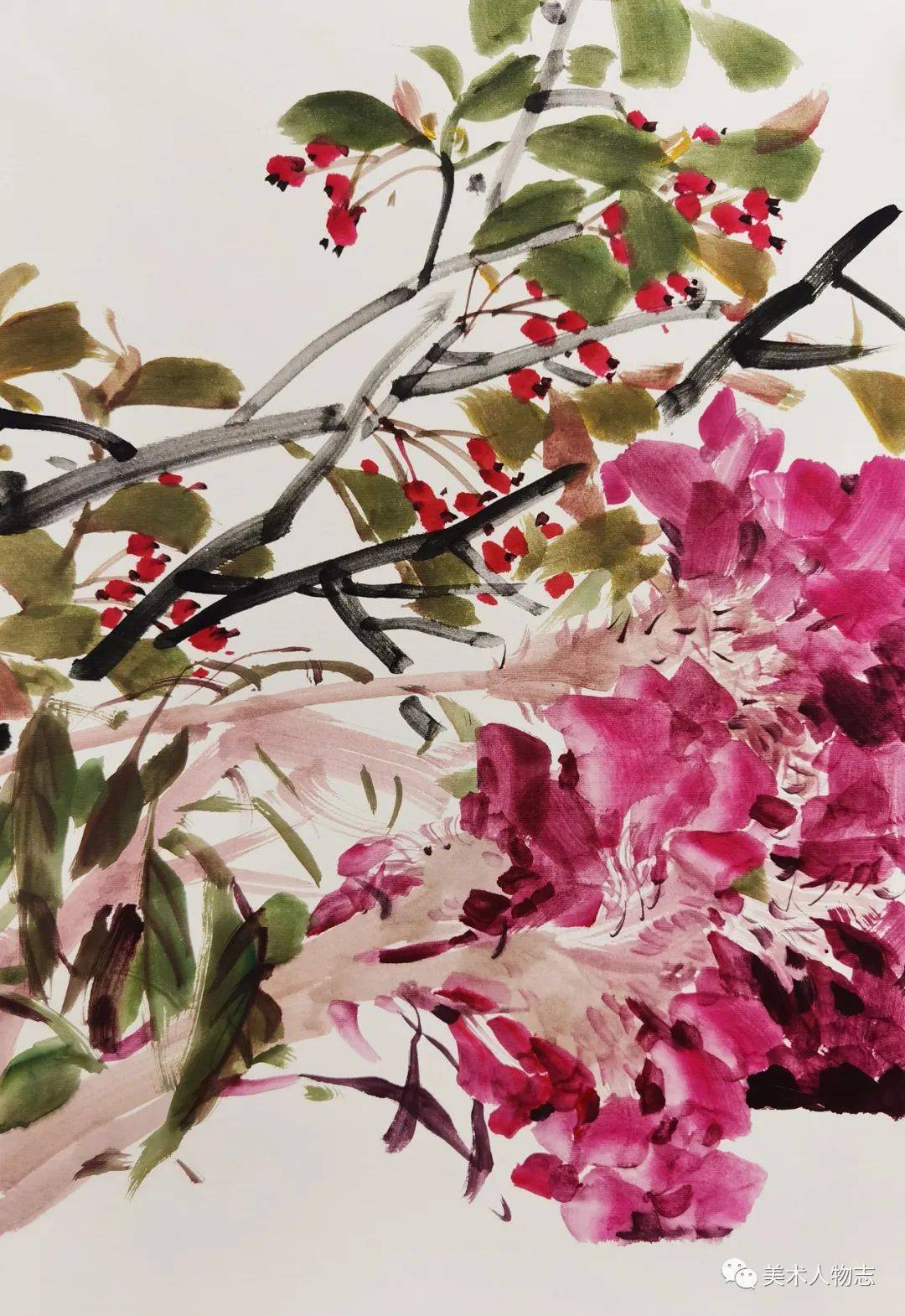 中国画名家·画美丽中国——隋淑霞_烟台_美术家协会_鸡冠花