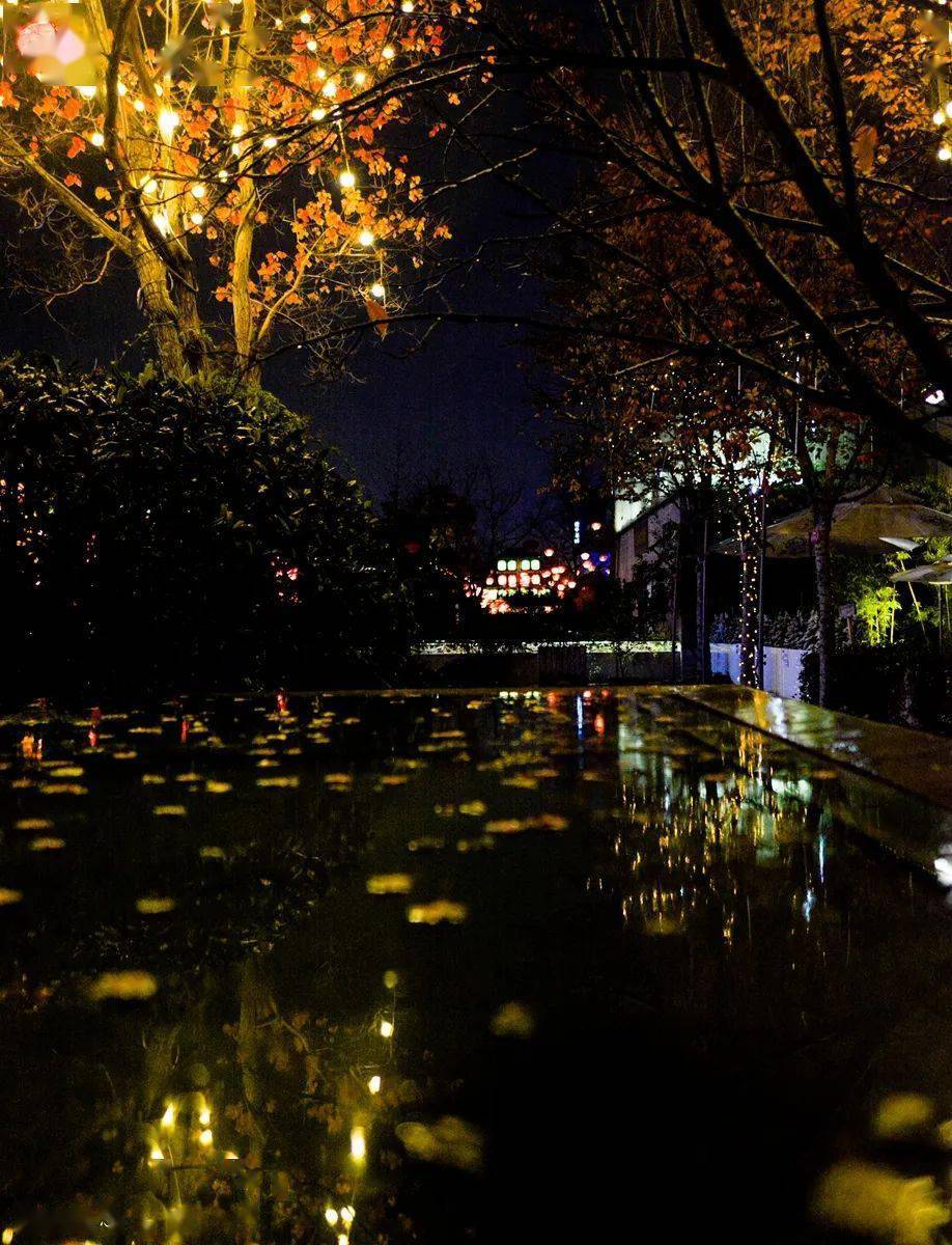 小区雨夜图片图片