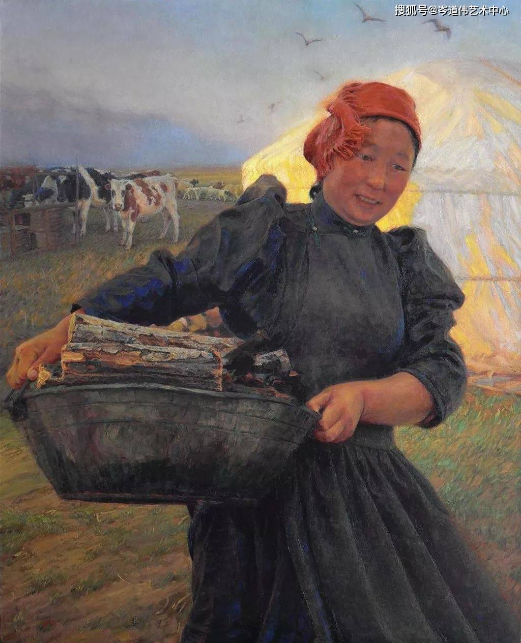 【画和远方】草原牧歌——龙力游绘画艺术(附新作)_cm_油画_布面