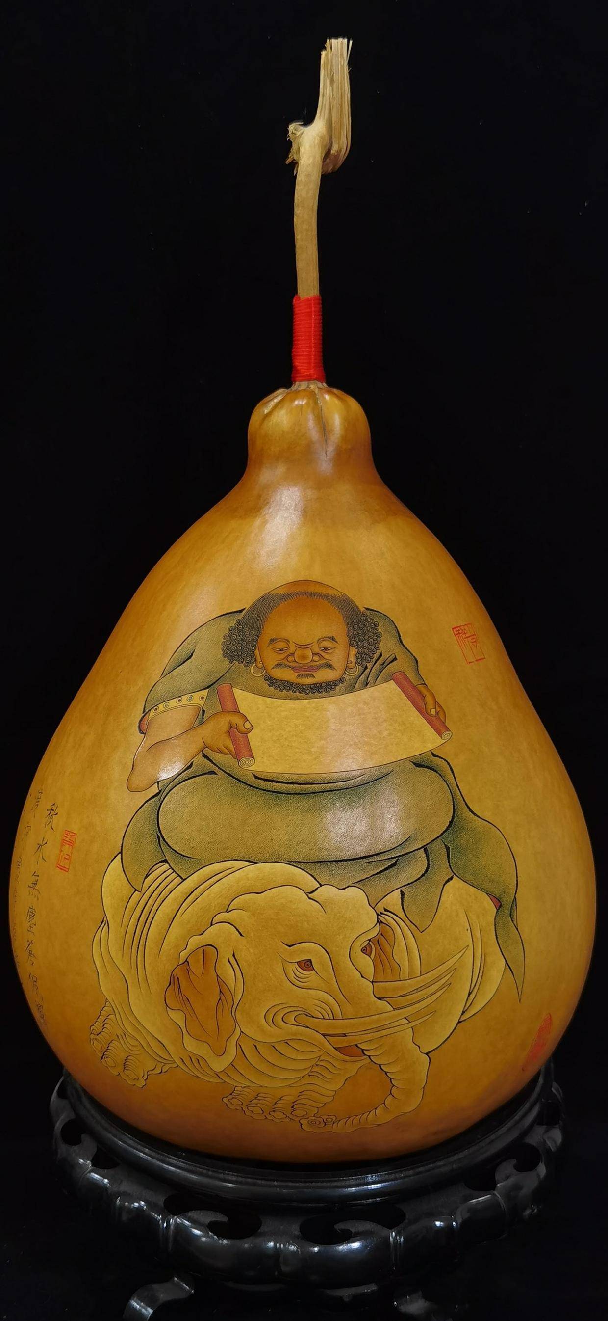 李松葫芦墨刻欣赏_河北省_雕刻_西里村