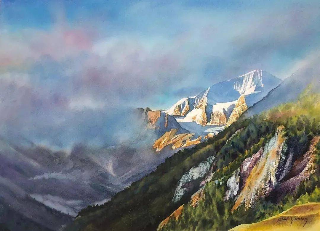 以色列水彩大师笔下的风景画,无与伦比!_beni_作品_绘画