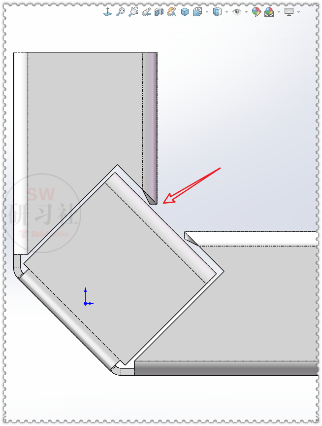 用solidworks畫一根可以扣合的方管,再把它展開_邊線_圓角_重合