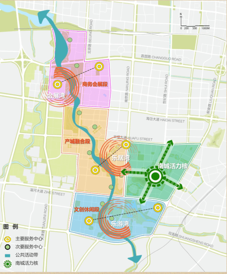 以國際社區和輕製造產業園為功能定位,項目北起海岱大道,西至北京路