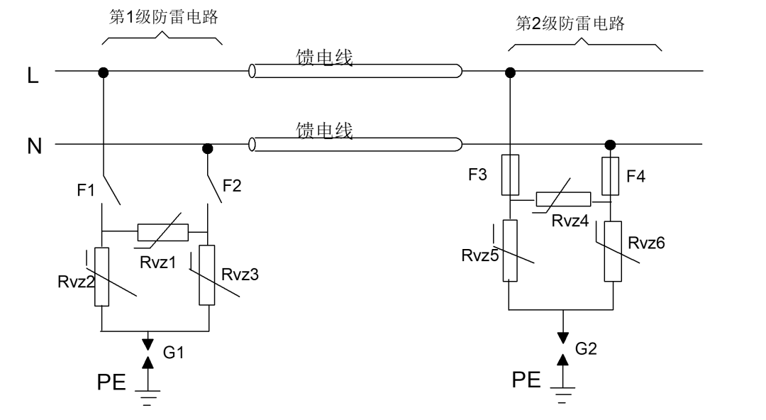 压敏电阻防雷接线图图片