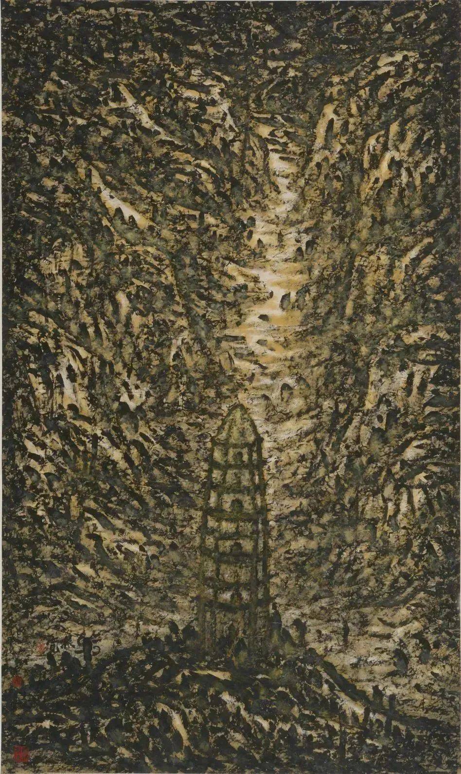 西北山水画焦墨山水画大师崔振宽山水作品展_cm_水墨_纸本