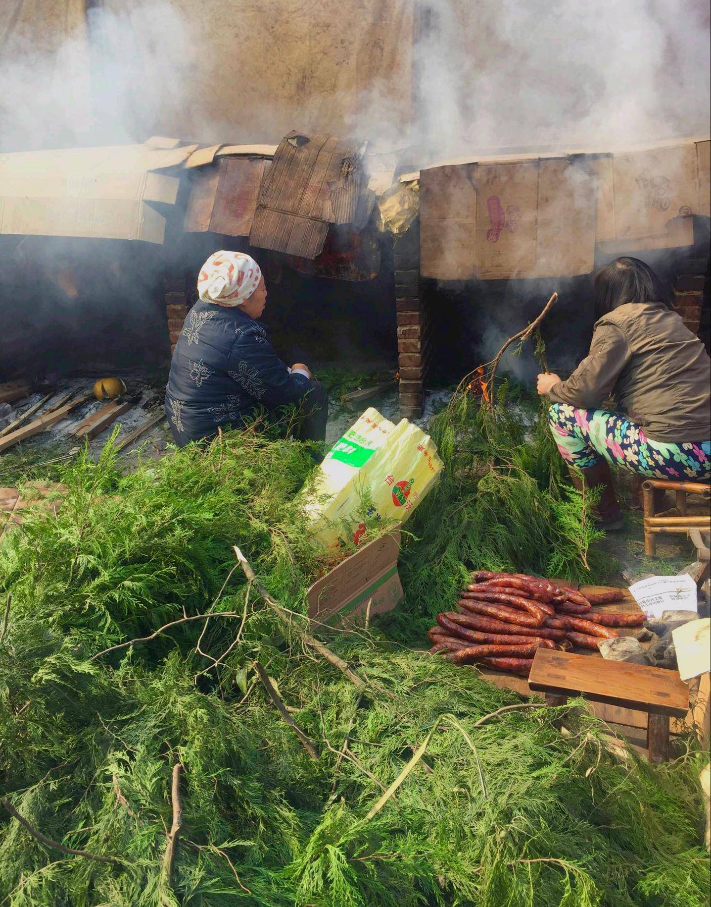香肠_腊肉_柏树