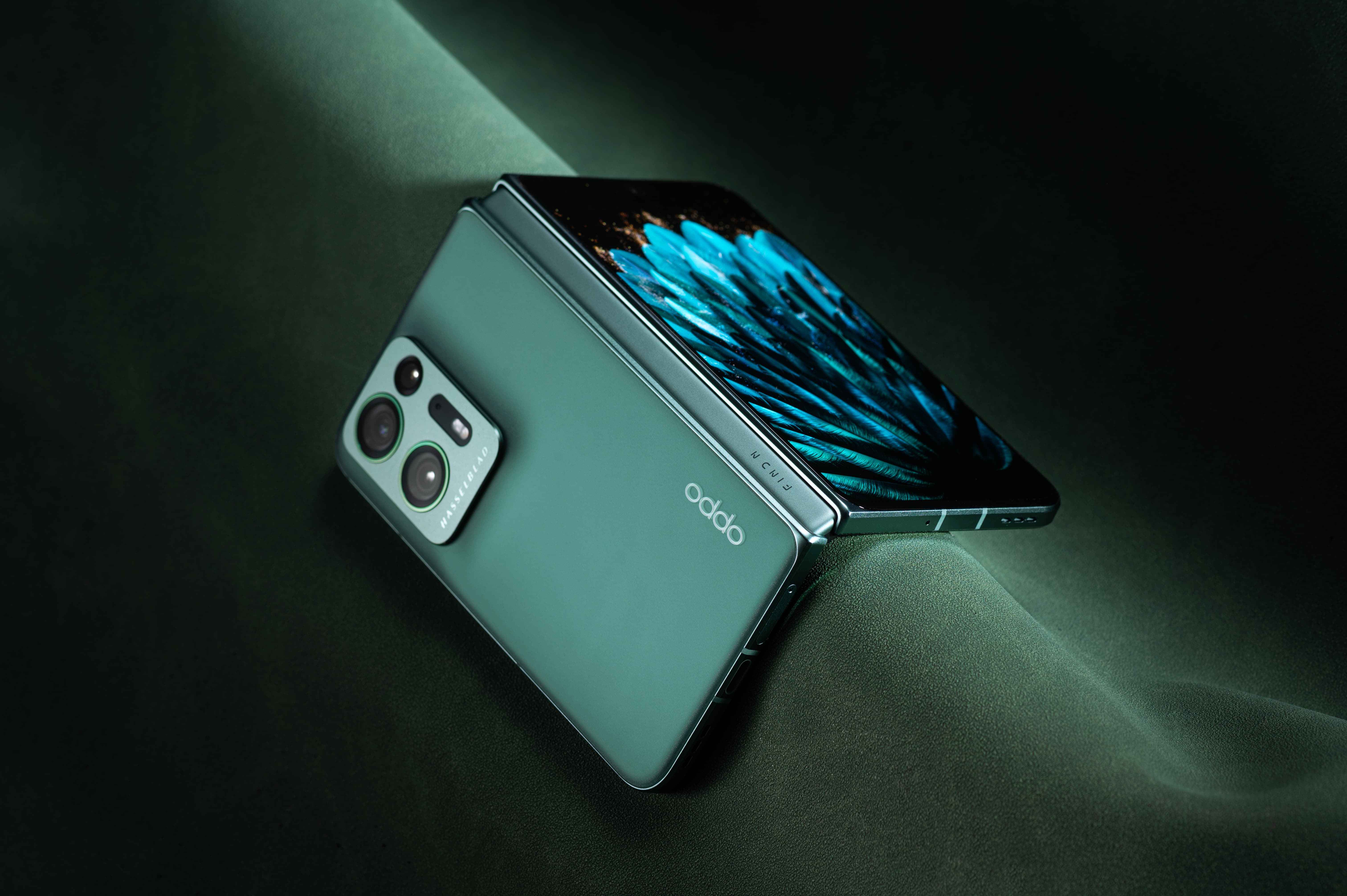 oppo find n2松绿图赏:237g手机单手拿捏,悬停体验爽追电视剧_功能