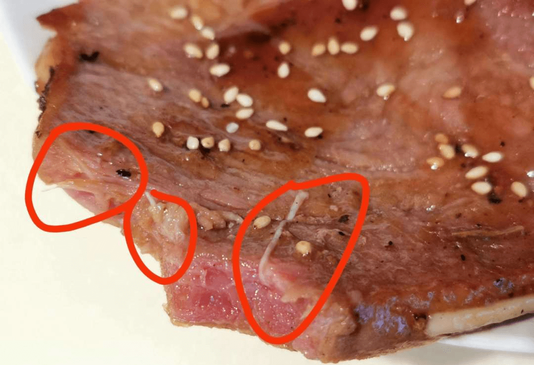 熟牛肉里的血管像虫子图片