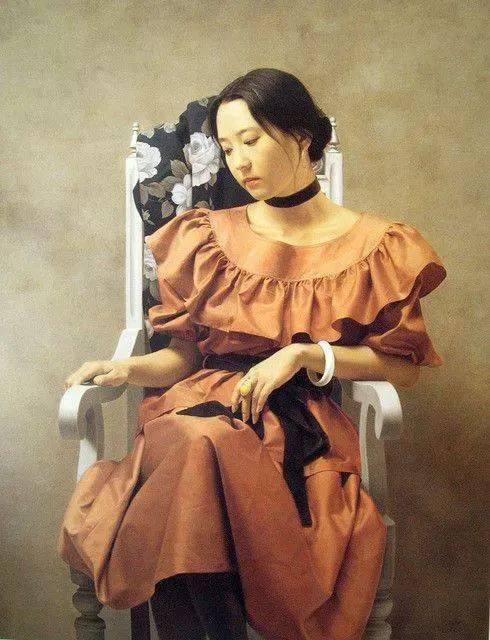 日本画家森本草介油画里的东方美女，美到窒息！_搜狐网