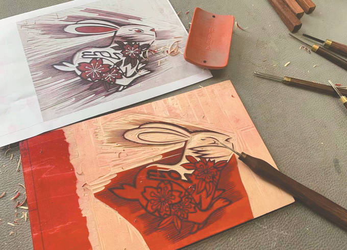 奔向春天的兔子