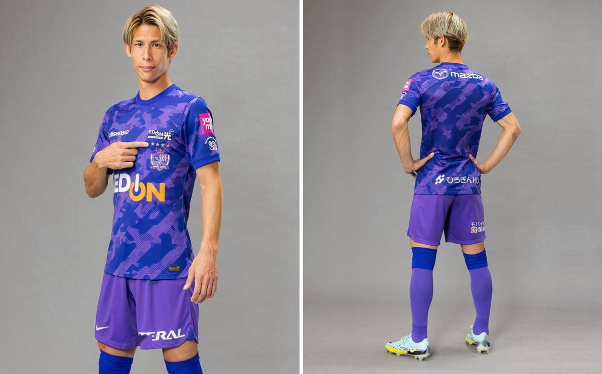 耐克发布广岛三箭2023赛季主客场球衣_图案_设计_紫色