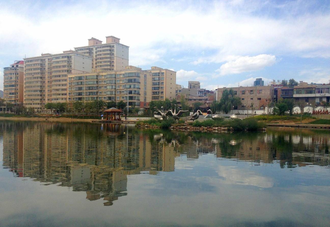 湖光水色,再现"平沙落雁"美景,美丽西北风光-兰州雁滩公园_风景_城市