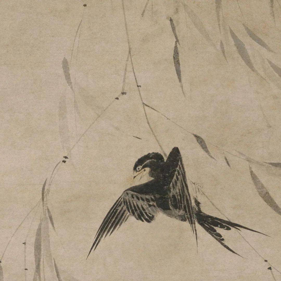 历代名家画春燕_柳燕_局部_燕子