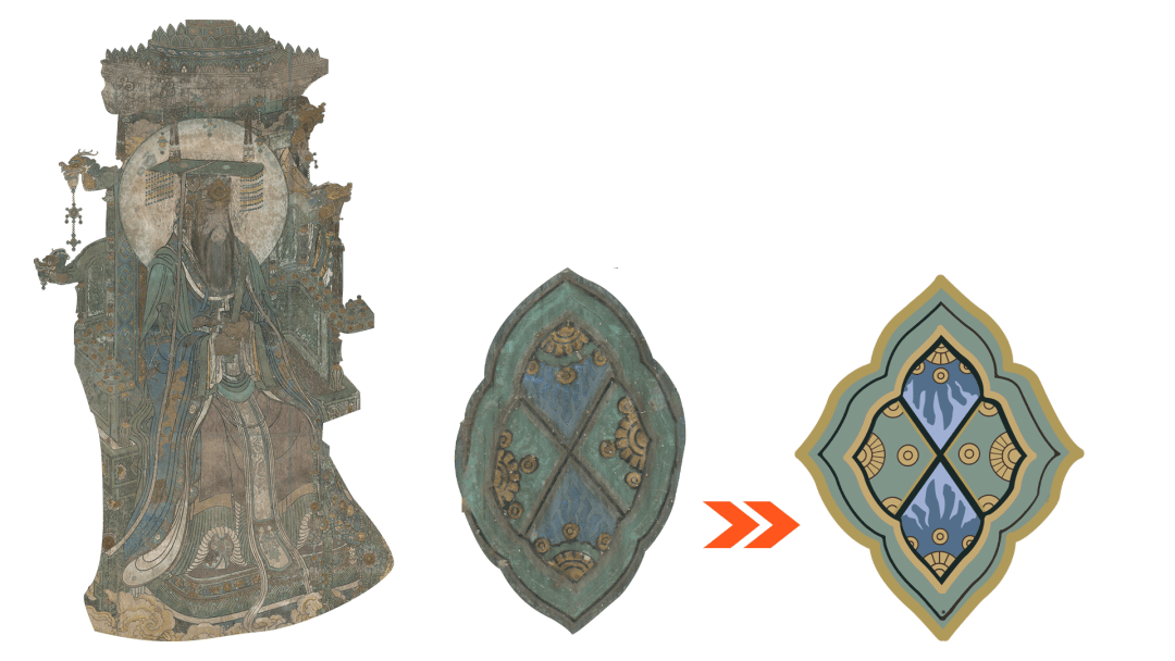 裹琵琶纺织品图案—— 赭石地长青藤花草图除了我们展示出来的纹样