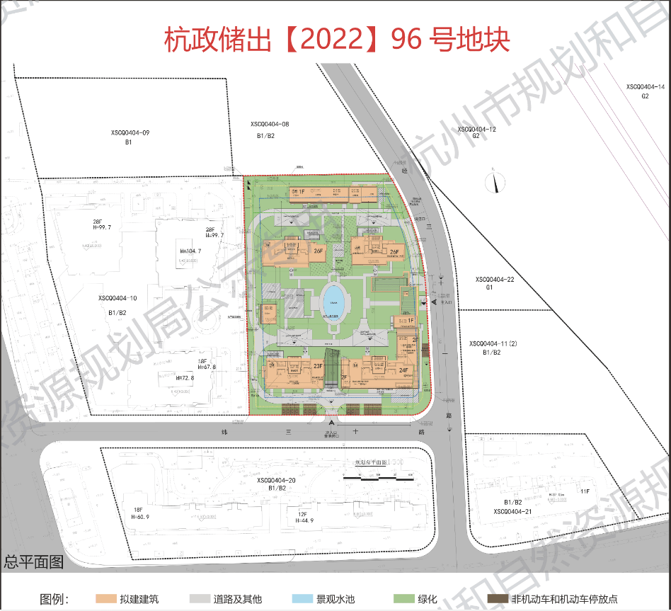 ​拿地30天！滨江钱江世纪城室第项目规划公示 拟建4幢高层室第