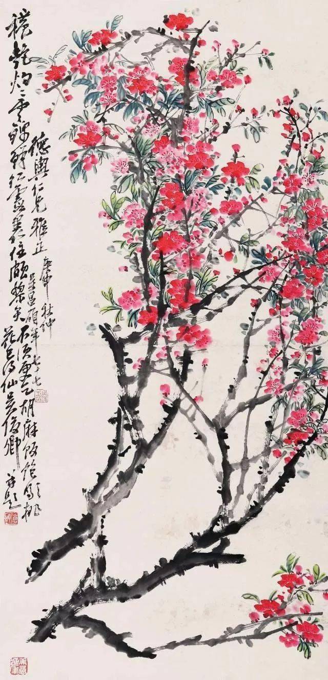 吴昌硕写意花卉精品，艳而不俗！_搜狐网
