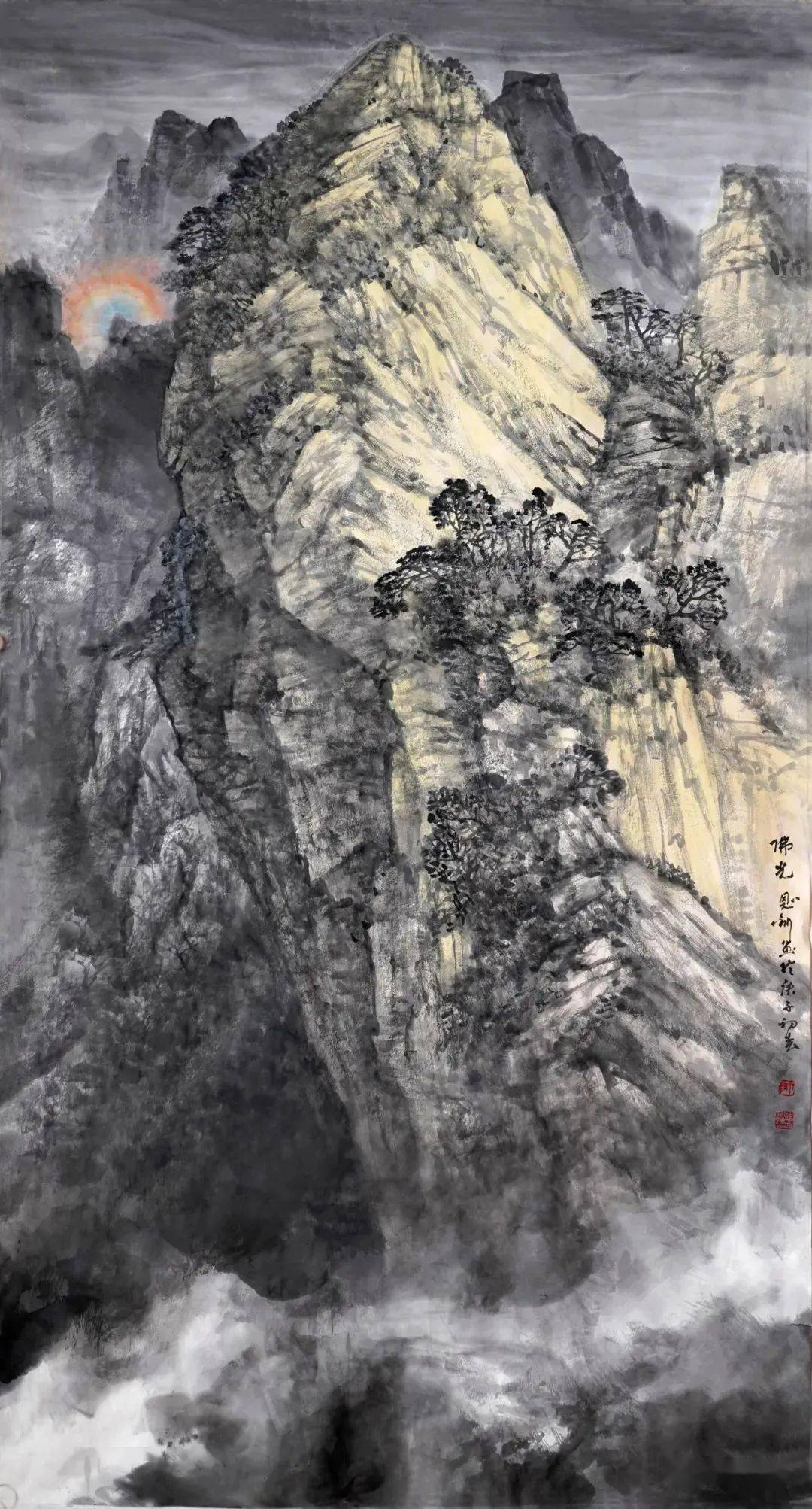 2023美术界春晚作品展播 师恩钊_书画_山水画_中国