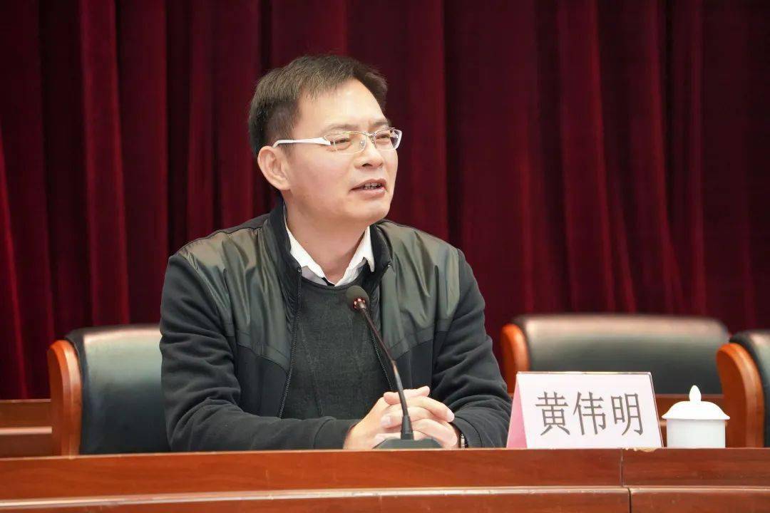 里水镇党委书记黄伟明发言.