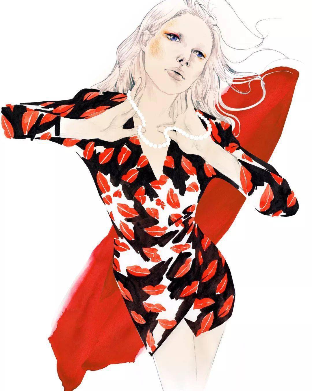 时装画创意探索 | 细腻纹理的极致渲染——韩国插画师mina kim!