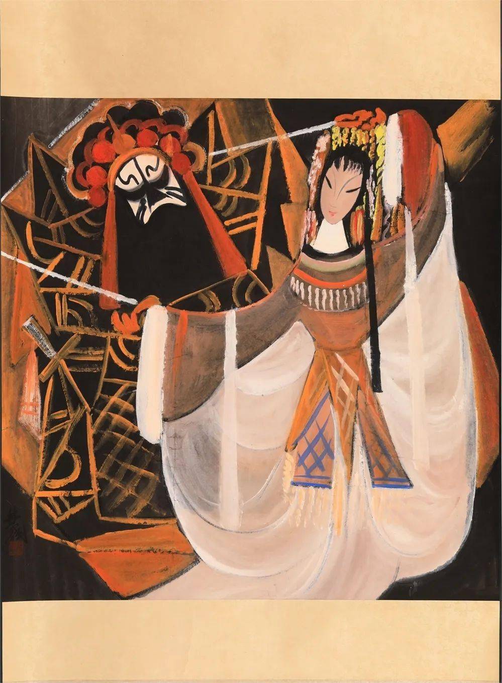 w041 戏曲人物署款:林风眠尺寸:69.00*67.