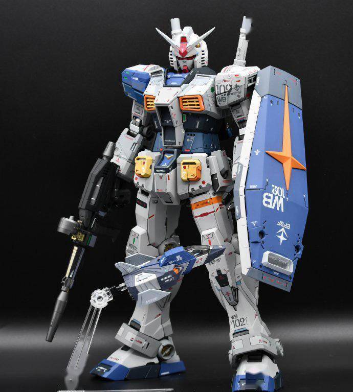 不对称涂装,pgu元祖高达模型_细节_进行_改造