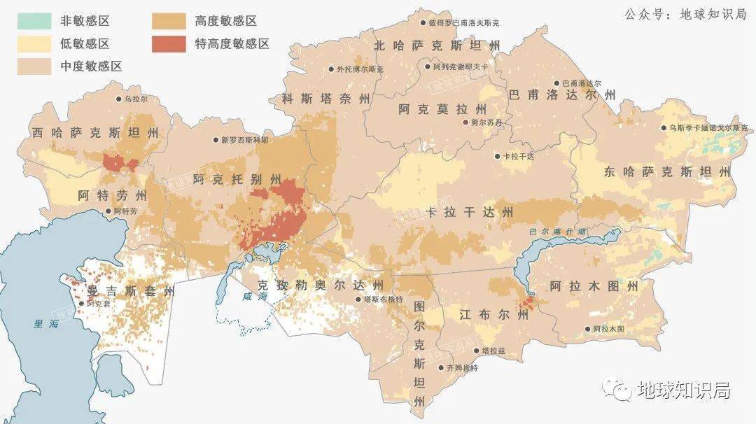 哈萨克斯坦气候分布图图片