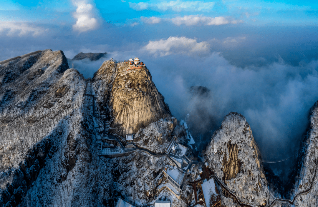 雪后的五朵山,美若人间仙境…与君共赏,冬雪之美!_雪景_中原_畅游