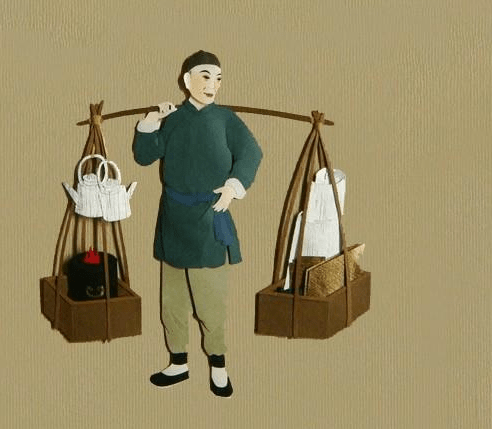 听呀,响器声声揽客忙:卖糖的用"糖锣",卖香油的