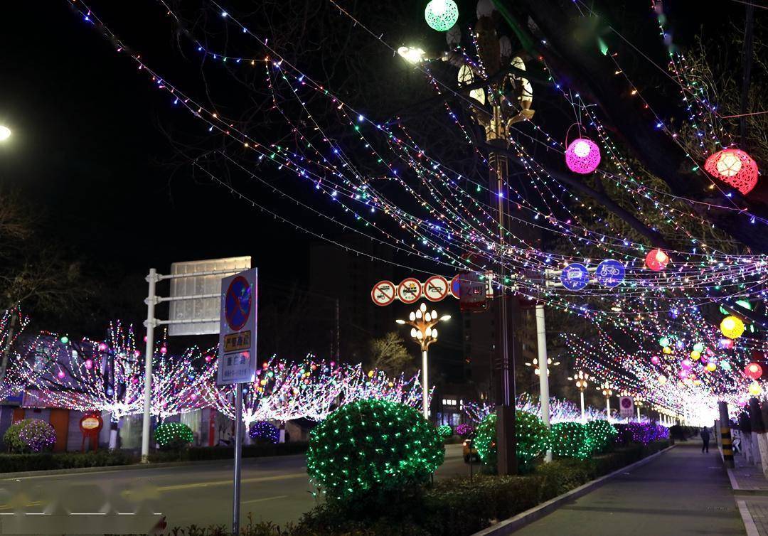 甘谷:火樹銀花不夜天 流光溢彩中國年_燈火_城市_夜景