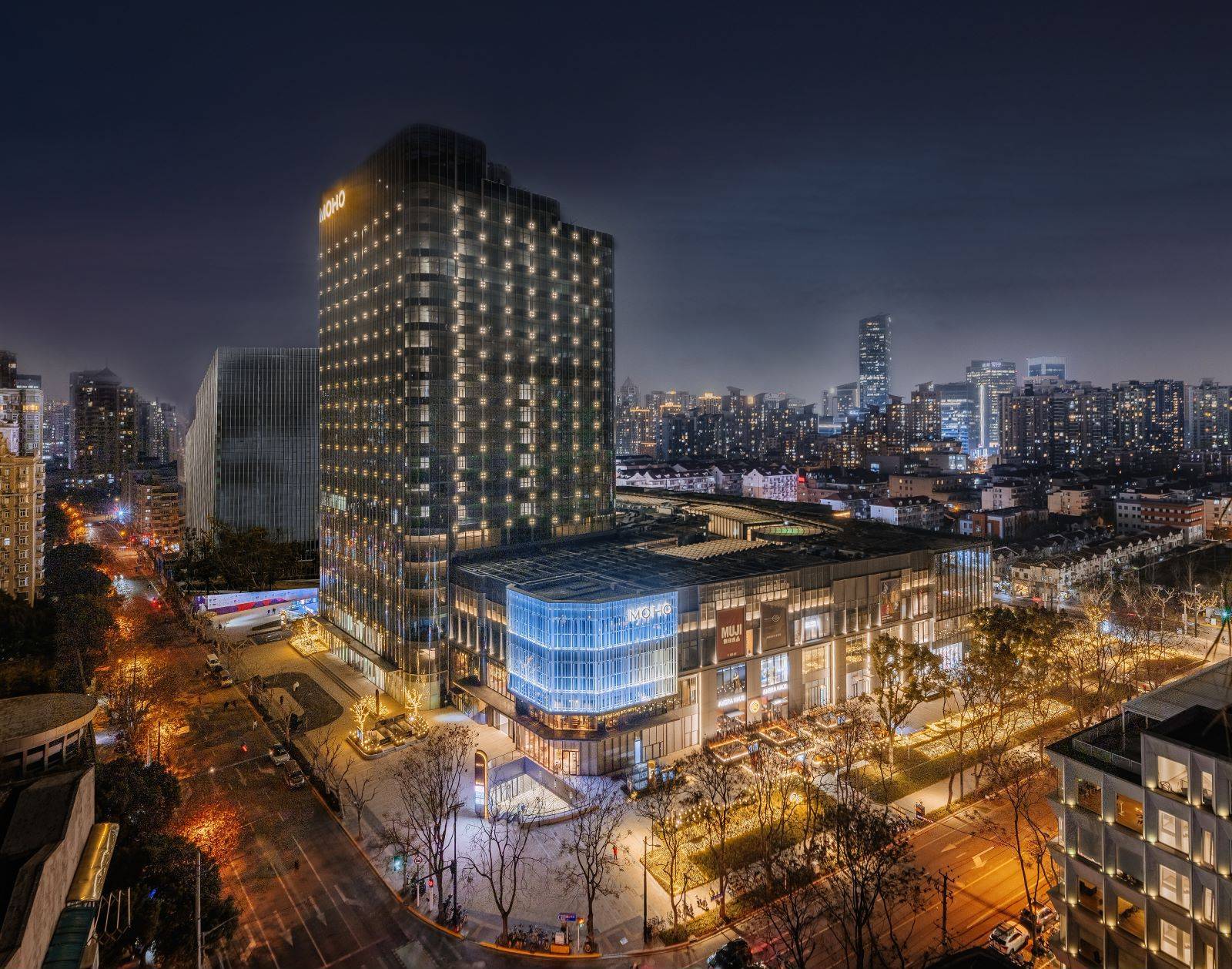 moho 实景1月13日,位于上海静安的商业新地标moho正式亮相.
