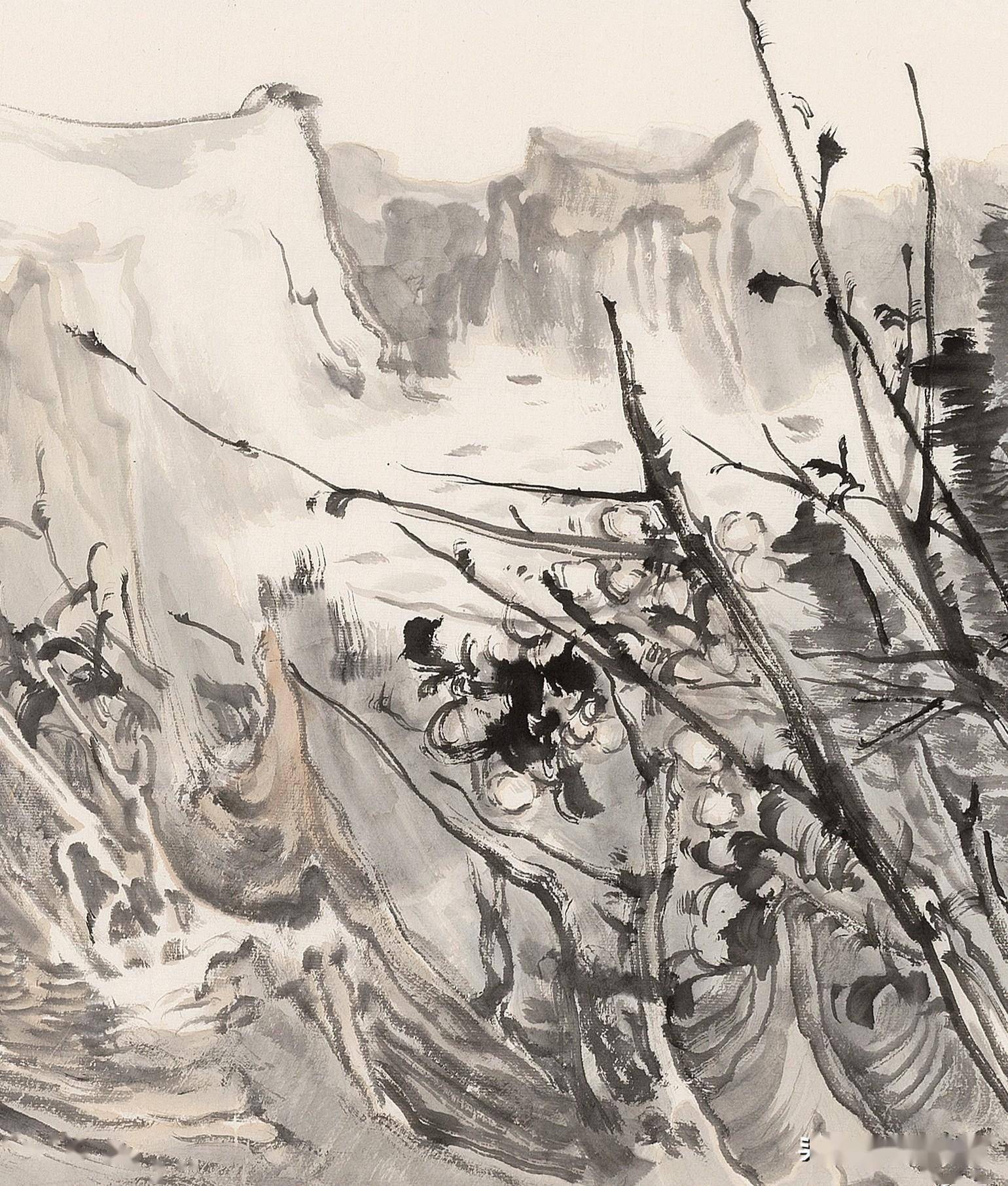 「画家肖大平」画要赏,无论观之多少,都会陶冶情操_山水画_笔墨_因为