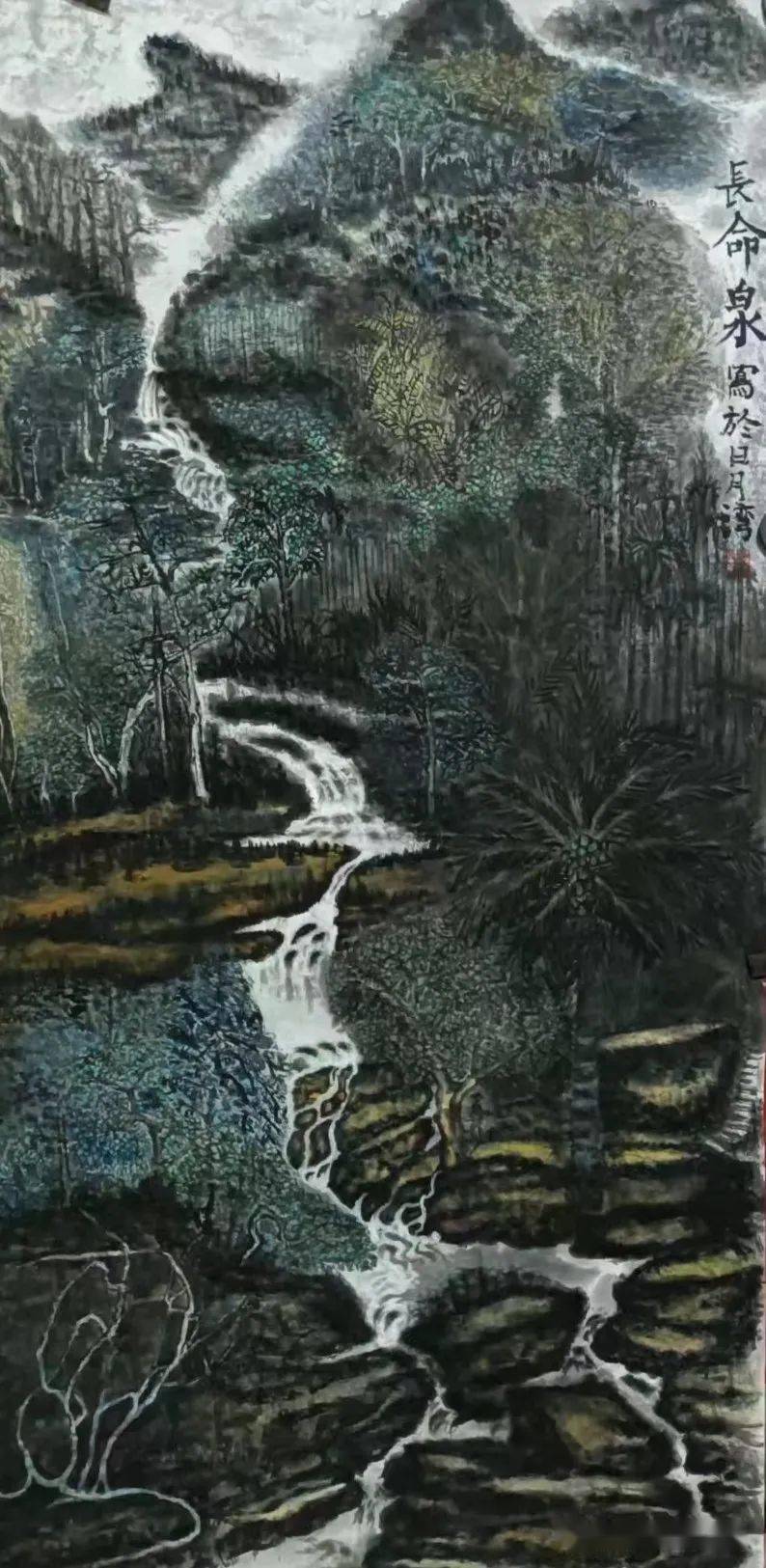 林石青 《峰峦叠嶂》林石青《家乡小景》《水木清华》林石青作品