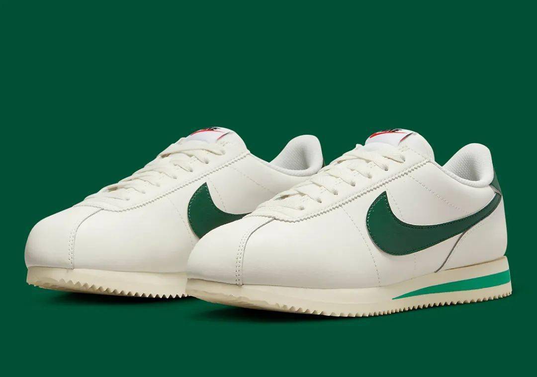 配色很关键！白绿配色的Nike Cortez 复古气息拉满！｜55GARDEN分享」_