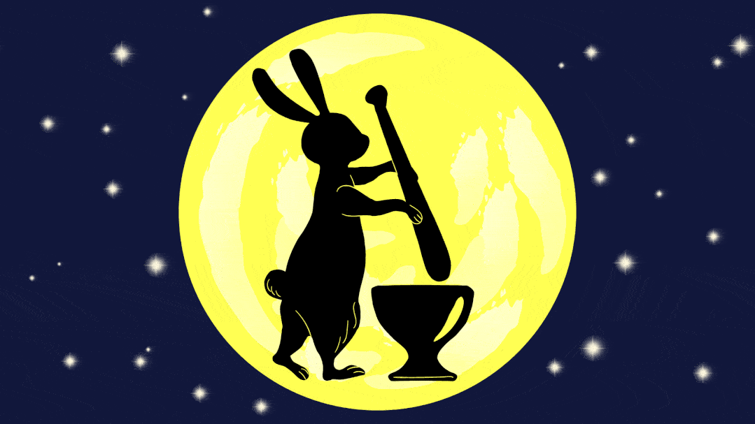 月亮里的玉兔怎么画图片