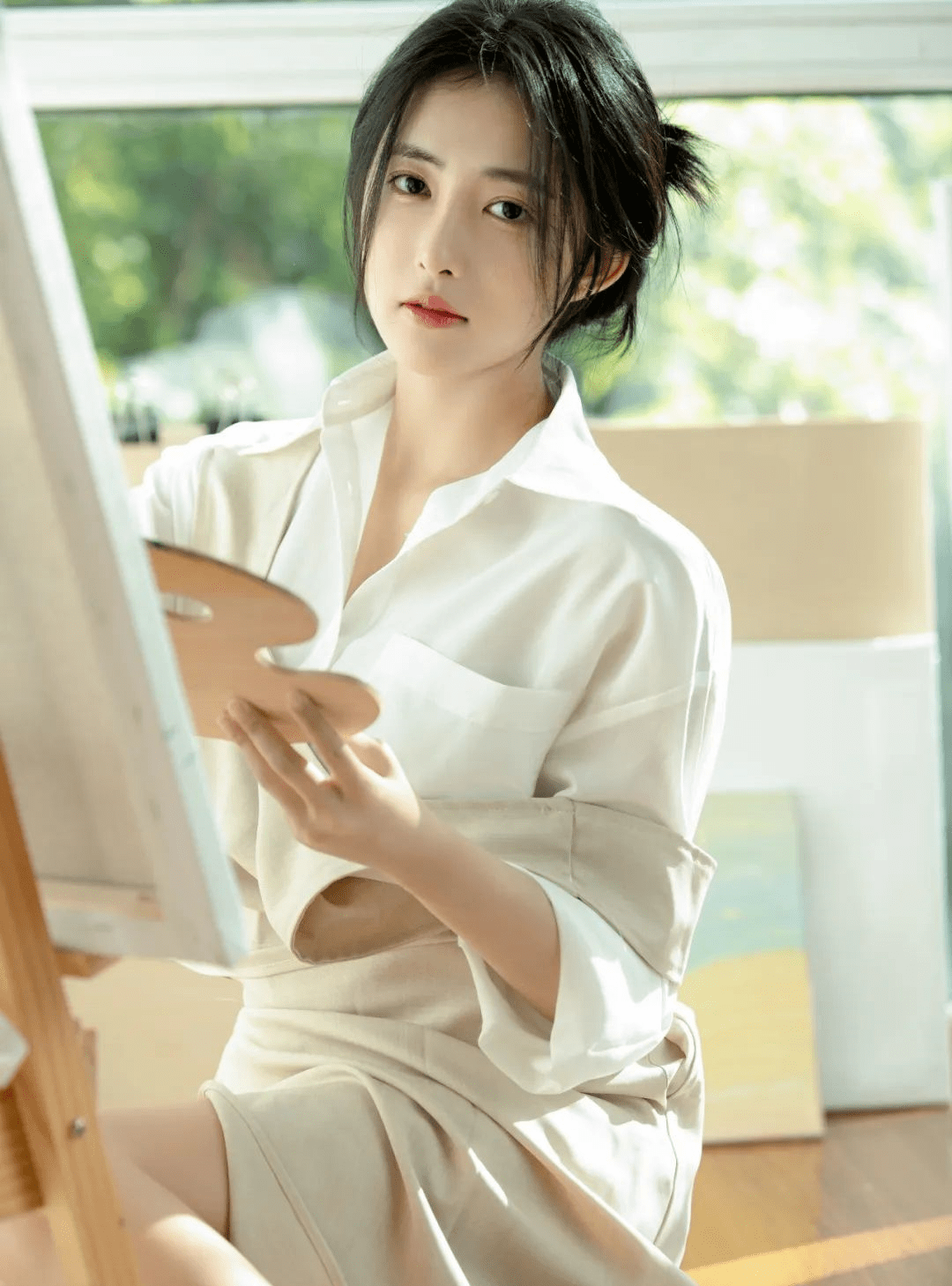 人像摄影:一路阳光,因为有你_林晚儿_wan