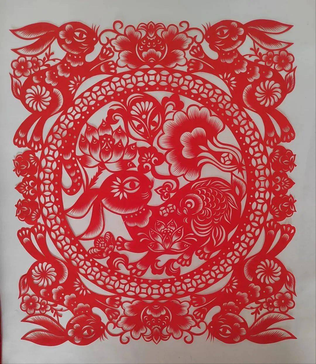 "生态黄河口 喜迎癸卯兔"2023玉兔贺岁剪纸作品赏析_山东省_福建省