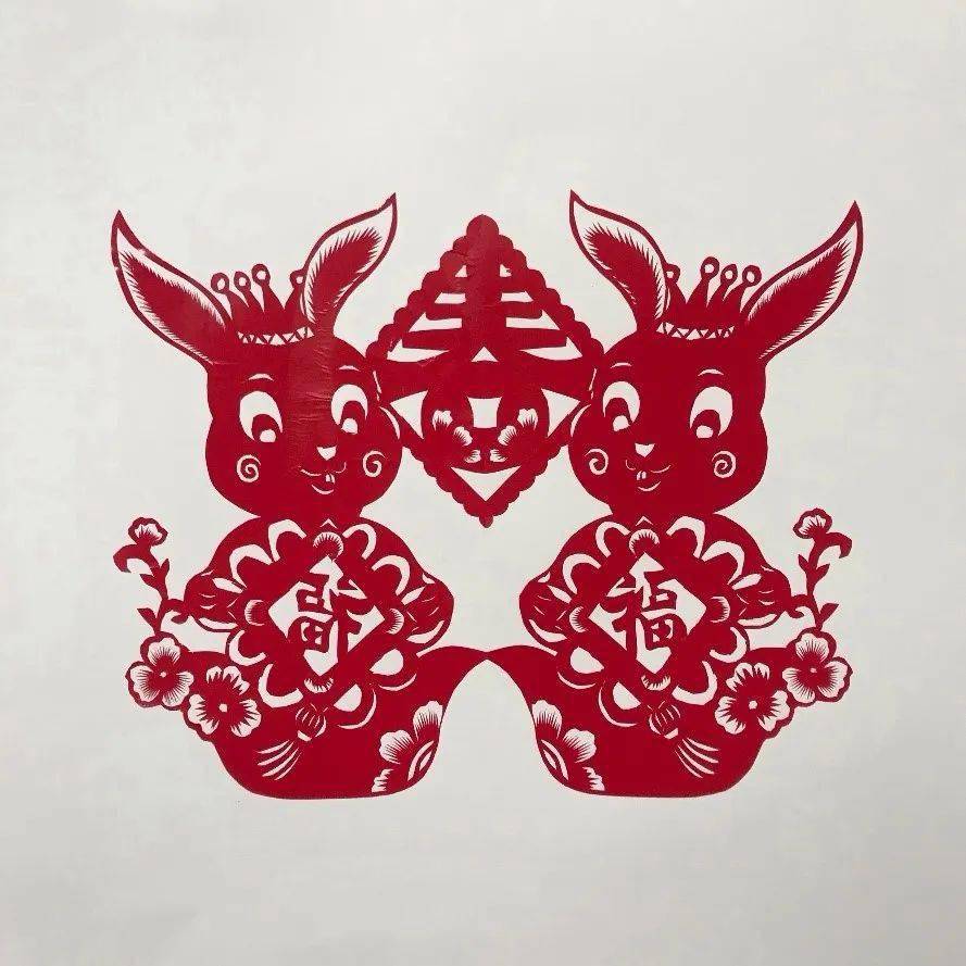 "生态黄河口 喜迎癸卯兔"2023玉兔贺岁剪纸作品赏析_山东省_福建省