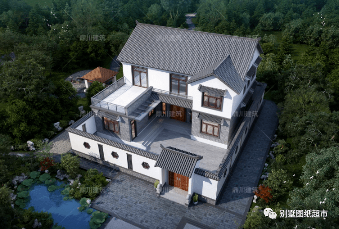 16米×20米,中式二层带小院别墅,有堂屋,带柴火灶,完美的家_农村_生活_图纸