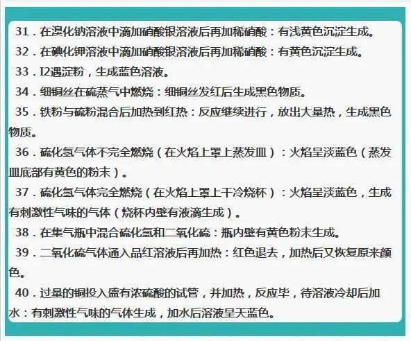 学霸都保藏的80个初中化学常识点必考